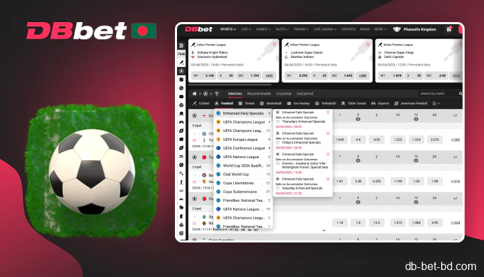 Soccer betting at DBbet Bangladesh