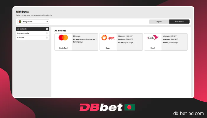 How to withdraw money in DBbet Bangladesh?